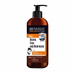 REVUELE Barber Salon 3in1 means for washing beard, face and hair, 300 ml