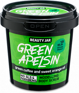BEAUTY JAR GREEN APELSIN modelling body scrub, 200g