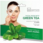 IDC INSTITUTE Green tea Anti-aging fabric face mask, 22g
