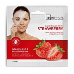 IDC INSTITUTE "Strawberry" nourishing, moisturizing fabric face mask with strawberries, 23g