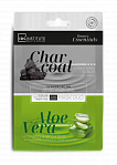 IDC INSTITUTE Duo face mask-Charcoal and aloe, 2*6ml