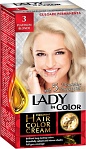 LADY IN COLOR Long-lasting creamy hair dye 3 Pearl blond, 50/50/25 ml