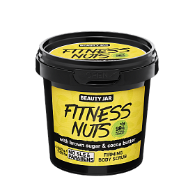 BEAUTY JAR FITNESS NUTS - body scrub with cacao and sugar, 200g