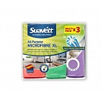 SUAVETT universal microfibre cloths XL, 3pcs