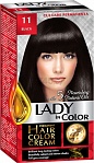LADY IN COLOR Long-lasting creamy hair dye11 Black, 50/50/25 ml