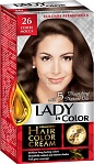 LADY IN COLOR Long-lasting creamy hair dye  26 Mocha coffee, 50/50/25 ml