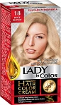 LADY IN COLOR Long-lasting creamy hair dye 18 Beige Blond, 50/50/25 ml