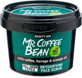 BEAUTY JAR MR COFFEE BEAN - detoxifying face scrub, 50g