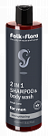 FOLK&FLORA men's shampoo and shower gel 2 in 1, strengthening, 400ml
