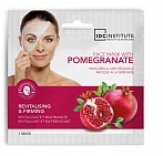 IDC INSTITUTE ''Pomegranate'' rejuvenating, tightening fabric face mask with olive oil extract, 23g